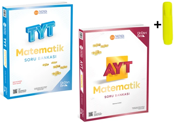 ÜçDörtBeş Yayınları TYT AYT Matematik Soru Bankası Seti 2 Kitap Yeni ürün görseli