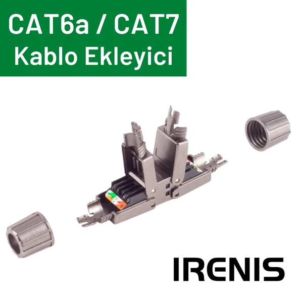 IRENIS CAT6A CAT7 Bağlantı, Ekleme Adaptörü, Aletsiz Montaj, Ekranlı Kabloya Uygun ürün görseli
