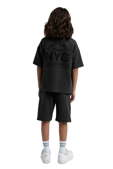 Rolypoly Erkek Çocuk Antrasit Bermuda Pijama Takım 3564 - Resim 3