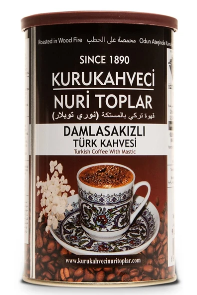 Nuri Toplar Damla Sakızlı Türk Kahvesi Teneke 250gr - 1
