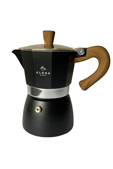 Moka Pot Siyah 150ml 3 Cup -mokapot ürün görseli