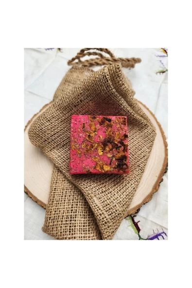 Gül Sabunu El Yapımı %100 Organik Doğal Sabun 125 Gram - Resim 3