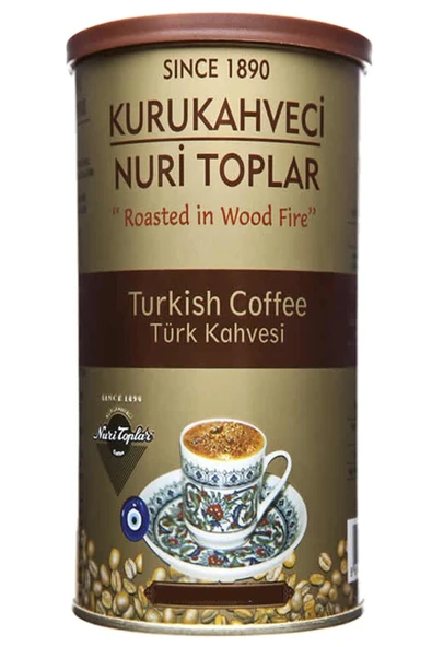 Yuvarlak Teneke Kutuda Türk Kahvesi 250 gr Kuru Kahve - 1