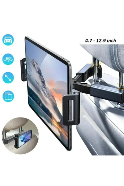 Araba Koltuk Arkası Tablet Telefon Tutucu Araç İçi Tablet Telefon Tutacağı Telefon Araç İçi Tutacak - 2