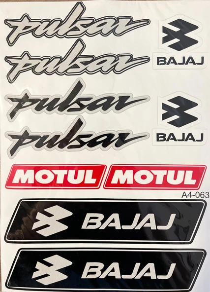 A4 Motosiklet Stickerları – Kendinden Yapışkanlı Dekoratif Etiket Seti - 5