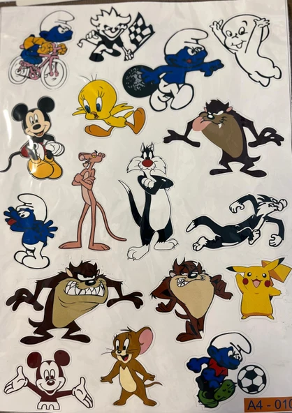 A4 Motosiklet Stickerları – Kendinden Yapışkanlı Dekoratif Etiket Seti - 1