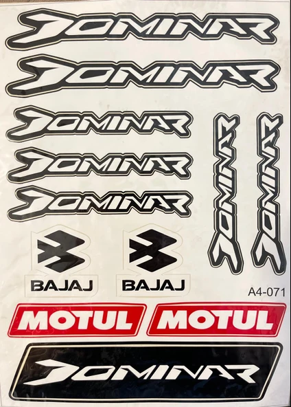 A4 Motosiklet Stickerları – Kendinden Yapışkanlı Dekoratif Etiket Seti - 7