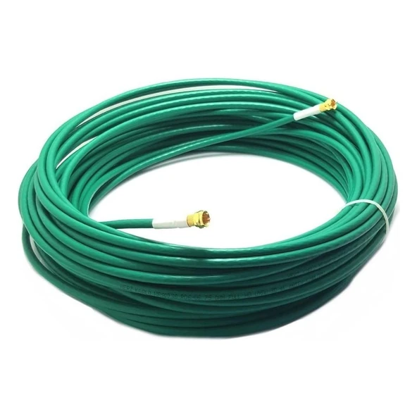 Anten Kablosu 30 Metre Rg6/u4 Yeşil Çanak Anten Kablo