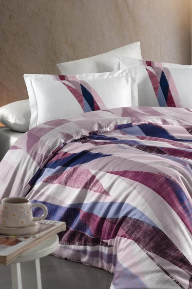 Dijital Saten Çift Kişilik Nevresim Takımı Prism - Resim 2