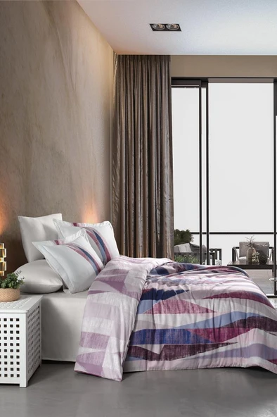 Dijital Saten Çift Kişilik Nevresim Takımı Prism ürün görseli 1