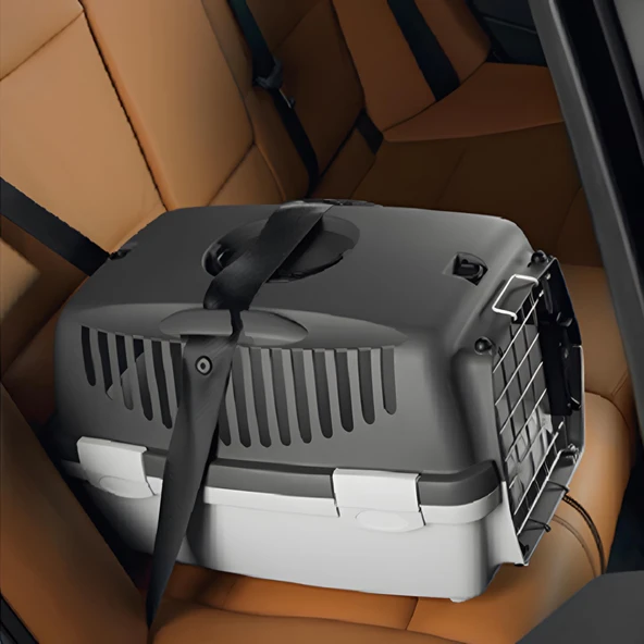 Stefanplast Gulliver 3 Metal Kapılı Taşıma Çantası Koyu Gri 64x40x38Cm - 2