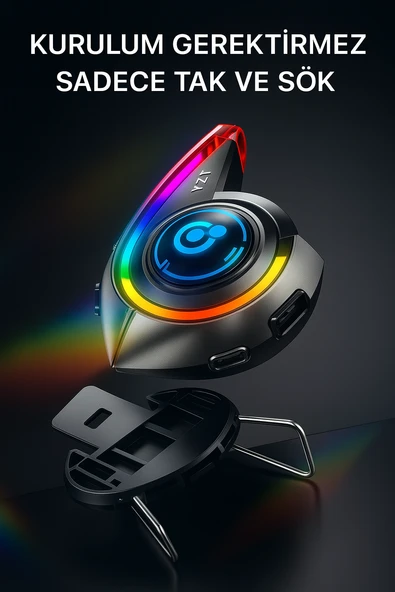 QASUL Rgb Işık Efektli Intercom Bluetooth Motosiklet Kask Kulaklığı Intercom Kulaklık - Resim 4