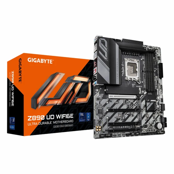 Gigabyte Z890 UD WiFi6E DDR5 (9200MHz)OC M.2 DP/USB-C PCIe 5.0 1851P ATX Anakart ürün görseli 1