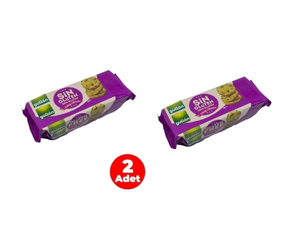 Gullon Glutensiz ve Şeker İlavesiz Damla Çikolata Parçacıklı Bisküvi 130 gr (2 Adet) - 2