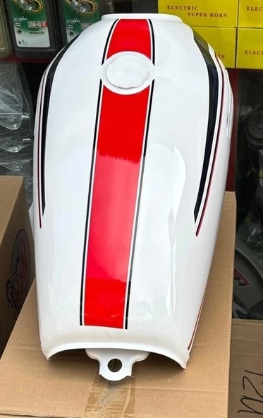 BENZİN DEPOSU BEYAZ KUBA MOD. + YAN KAPAK CG ürün görseli