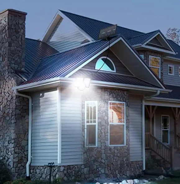 112 Led Güneş Enerjili Kumandalı 3 Çalışma Modlu Çift Başlıklı Iç Veya Dış Mekan Sarkıt Solar Led - Resim 4