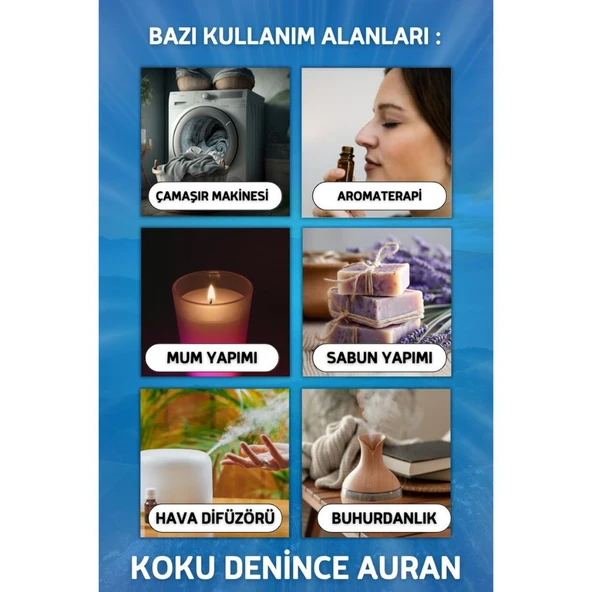 Auran Okyanus Esansiyel Uçucu Koku Yağı Buhurdanlık Yağı Difüzör Esansı Hobi Esans Ortam Oda Kokusu 10ml - 4