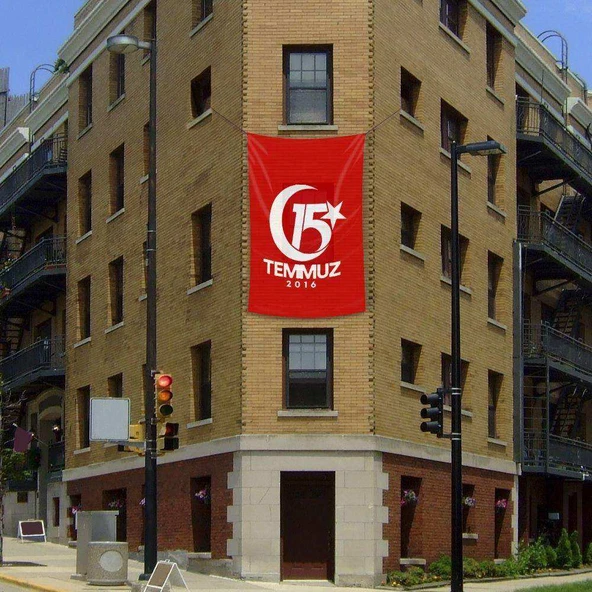 15 Temmuz Demokrasi Bayramı Kutlama Sancağı - 2x3metre Okul Bayrağı, Tören, Hatıra Bayrak