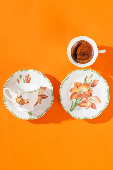 Perotti 16871-5 De Flore 2 Kişilik 4 Parça Porselen Kahve Fincan Takımı ürün görseli 1