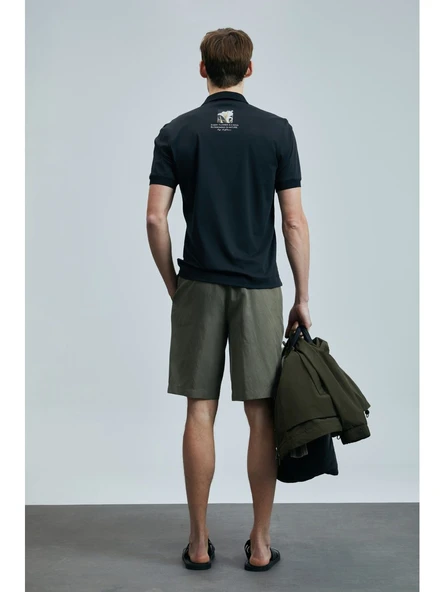 Lufian Ross Spor Erkek Chino Şort Slim Fit Yeşil - Resim 6