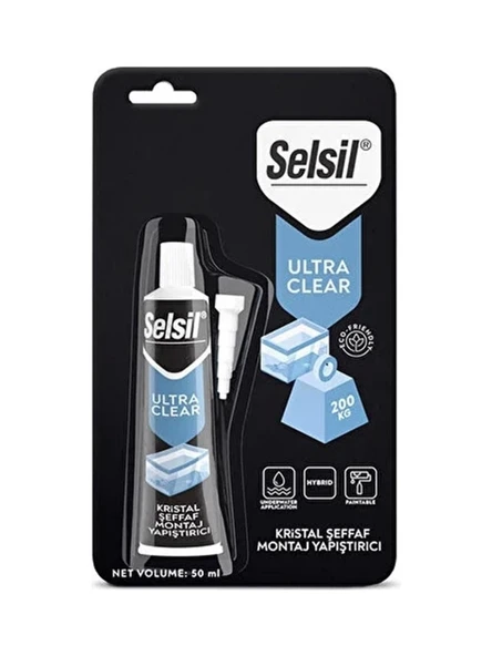 SELSİL PLASTİK YAPIŞTIRICI ULTRA CLEAR 50 ML TÜP ürün görseli