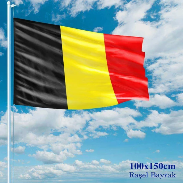 Belçika Bayrağı - 100x150 cm (1 metre x 1,5 metre) - Raşel Kumaş ürün görseli