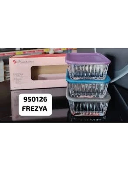 Paşabahçe 950126 Frezya Cam Saklama Kabı 3 Parça - 3