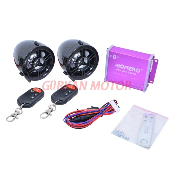 MP3 MOTOSİKLET ALARM SETİ [BLUETOOTH] [M - R] SİYAH - 1