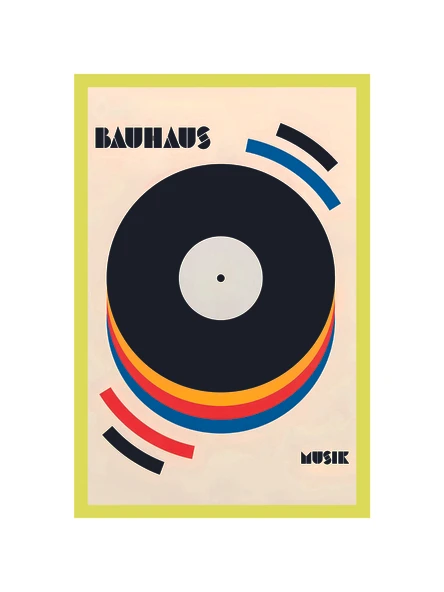 Bauhaus Müzik Temalı  Dekoratif Kartpostal Hediye Not Kartı  10x15 Cm - 1