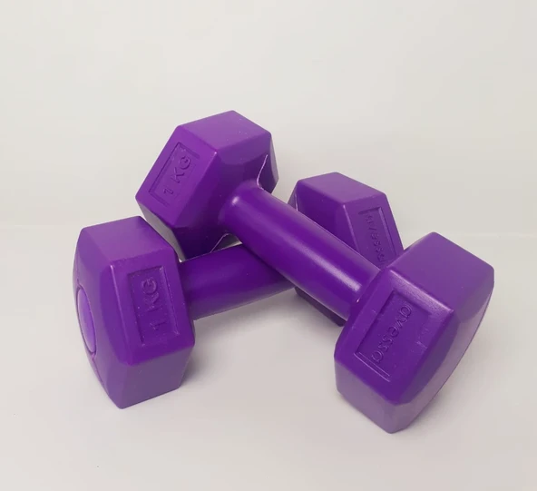 Avessa Plastik Dumbell Set 2 Adet 1 kg - 4