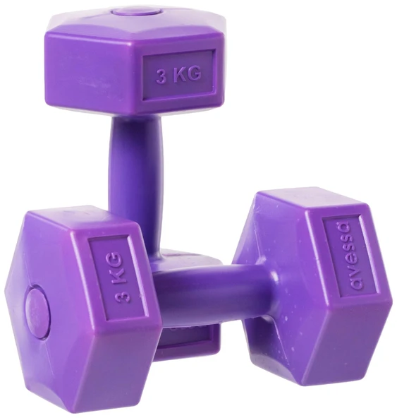 Avessa Plastik Dumbell Set 2 Adet 3 kg - 2