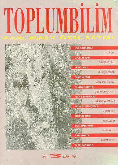 Toplumbilim Sayı 3 Karl Marx Özel Sayısı Ekim 1995 ürün görseli