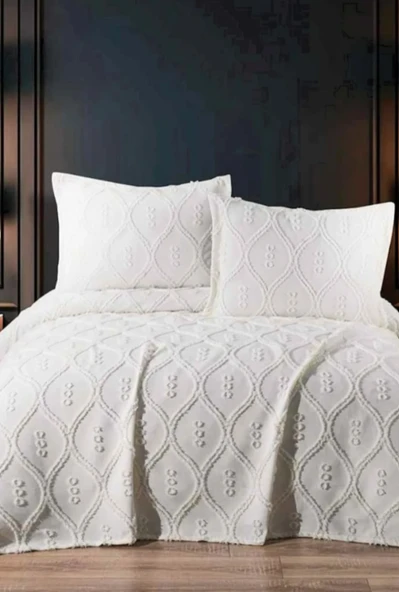 Alisa 3 Parça Çift Kişilik Yatak Örtüsü - 2