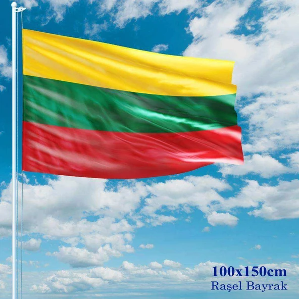 Litvanya Bayrağı - 100x150 cm (1 metre x 1,5 metre) - Raşel Kumaş ürün görseli