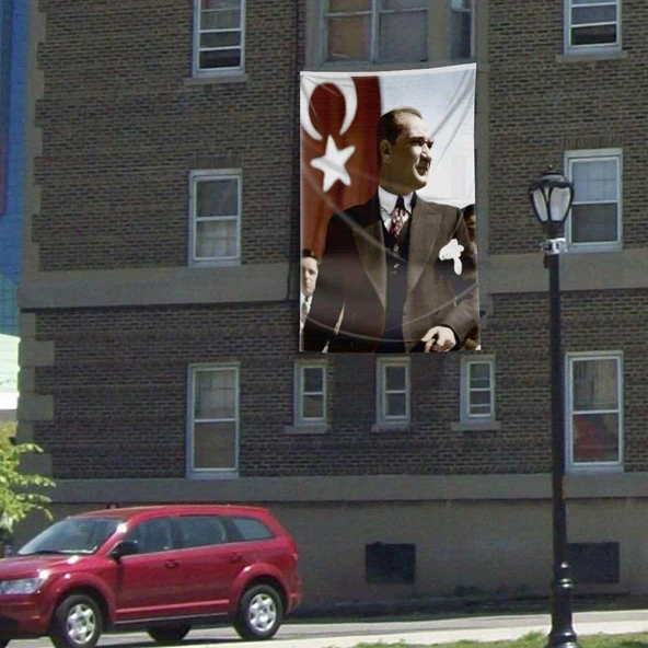 Ay Yıldız - Sivil Mustafa Kemal Atatürk Poster Cephe Bayrağı -300x450cm - 3x4,5 metre Bayrak ürün görseli 1