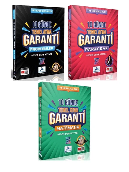 Paraf 2026 TYT KPSS DGS ALES 10 Günde Temel Atma Paragraf + Problem + Matematik Video Ders 3 lü Set ürün görseli 1