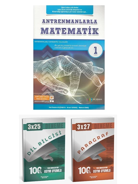 Antrenman + Anla Kazan 2026 Antrenmanlarla Matematik 1 + Anla Kazan Deneme 3 lü Set ürün görseli