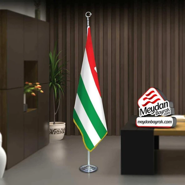 Abhazya Cumhuriyeti Bayrak -Ofis -Makam-Toplantı Odaları -Direkli -Saçaklı Makam Bayrağı ürün görseli 1