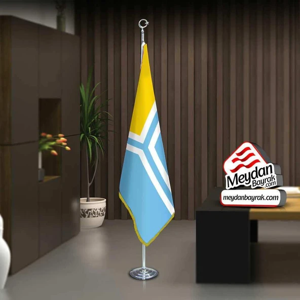 Tuva -Tıva Cumhuriyeti Bayrak -Ofis -Makam-Toplantı Odaları -Direkli -Saçaklı Makam Bayrağı ürün görseli