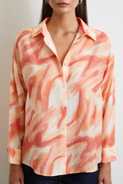 Deniz Esintisi Gömlek Oranj - Resim 4