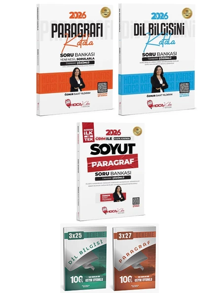 Hoca Kafası + Anla Kazan 2026 KPSS TYT ALES DGS Paragrafı + Dil Bilgisi Kafala Soyut Soru + Deneme 5 li Set ürün görseli 1