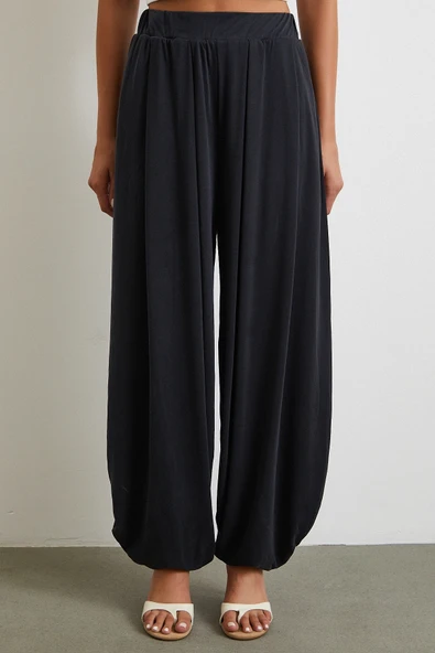 Paça Detaylı Şalvar Pantolon Antirasit - Resim 4