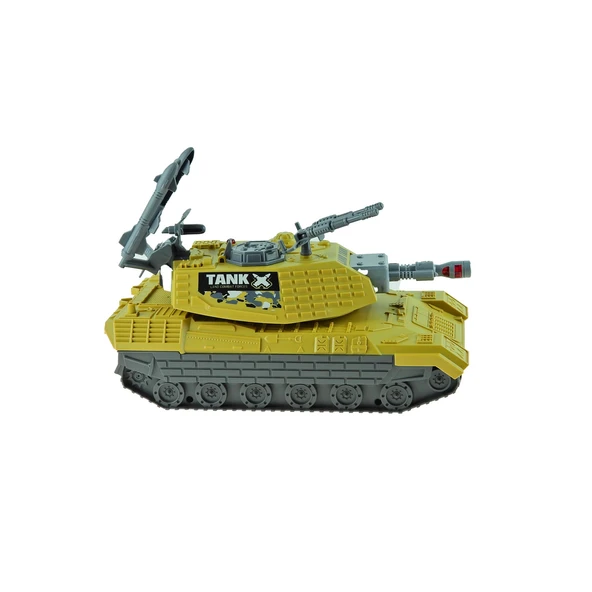 1:16 Ölçek Oyuncak  Tank Süper Tank Işıklı Sesli Sürtmeli 30 Cm - 4