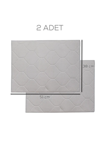 Porsima 3139 2li Mikrofiber Tezgah Üstü Kurutma Matı Süper Emici Bulaşıklık Gri Gri ürün görseli