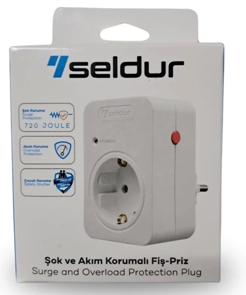 SELDUR ŞOK VE AKIM KORUMALI FİŞ-PRİZ (720J) - Resim 4