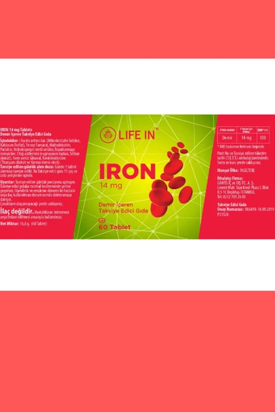 Life In Demir Tablet – Demir ve Vitamin Takviyesi, 30 Tablet - 2