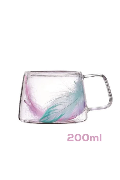 Perotti 16797 Double Feather Çift Cidarlı Kupa 2 Adet 200 Ml Şeffaf ürün görseli