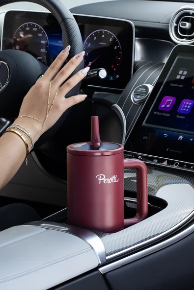 Perotti 17238-1 Colte V2 Paslanmaz Çelik Sporcu Termos Bardak Matara Kırmızı 1,2 Lt Kırmızı - 2