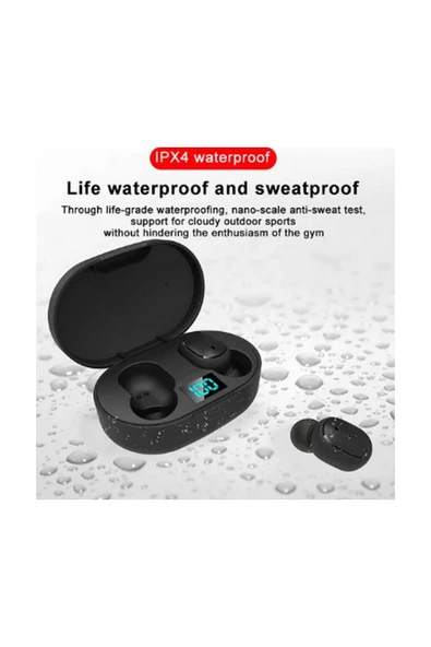 E6s Kablosuz Kulaklık Dijital Göstergeli Bluetooth Kulaklık 5.0 - 3