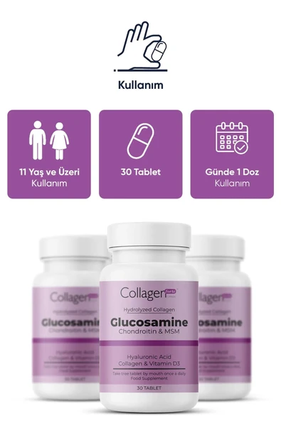 Glucosamine, Chondroitin & Msm, Hidrolize Kolajen, Vitamin D3 - 3